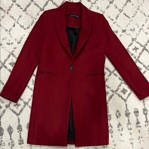 Zara Women's Burgundy Coat